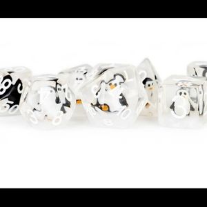 Penguin 7 set Resin 16mm Rpg Dice